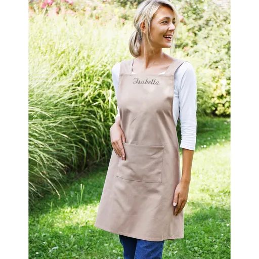 Japonská bavlnená zástera s výšivkou