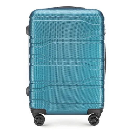 Stredný polykarbonátový kufor s reliéfnym modrým 56-3P-982-96