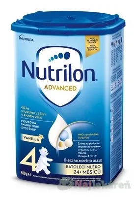 Nutrilon Advanced 4 VANILLA batoľacia mliečna výživa v prášku (od 24 mesiacov) 6x800 g