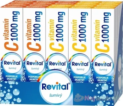 Revital Vitamín C 1000 mg šumivý MIX BOX eff 2 príchute 20 x 20 ks