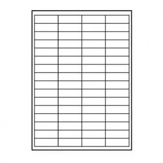 Logo etikety 48.5mm x 16.9mm, A4, matné, biele, 68 etikiet, 140g/m2, balené po 10 ks, pre inkoustové a laserové tlačiarne