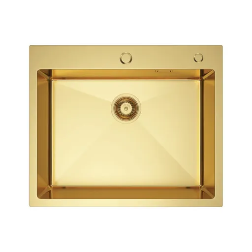 VELAZO Zlatý oceľový drez s jedným drezom 60 x 50 cm, Velazo VELAZ6050G
