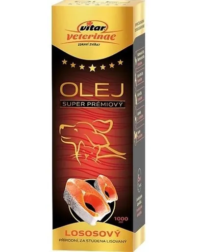 VITAR Veterinae Lososový olej pre psy a mačky 1000 ml