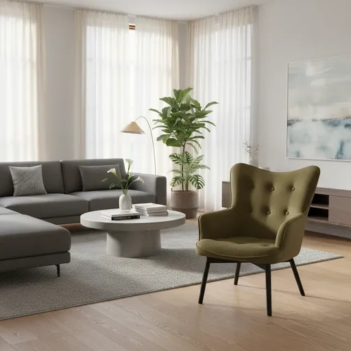 Signal Kreslo CARMEN VELVET | olivová