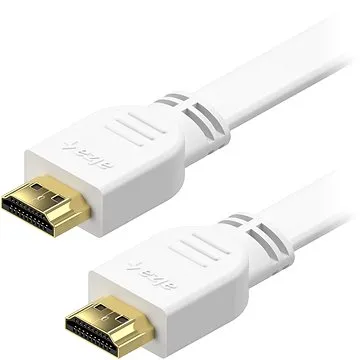 AlzaPower Flat HDMI 1.4 High Speed 4K 3 m biely (APW-CBHD14F030W)