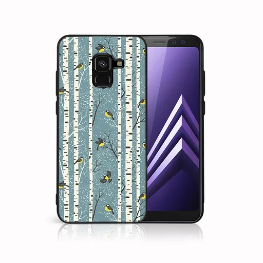 MY ART Kryt s vianočným dizajnom Samsung Galaxy A8 2018 (A530) BIRCH (072)