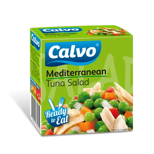 CALVO Stredomorský šalát s tuniakom 150 g, poškodený obal
