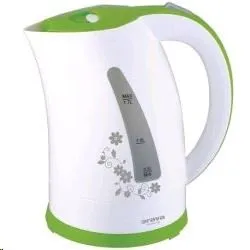 Orava VK-3417 G rýchlovarná kanvica, 2000 W, 1.7 l, automatické vypnutie, biela / zelená