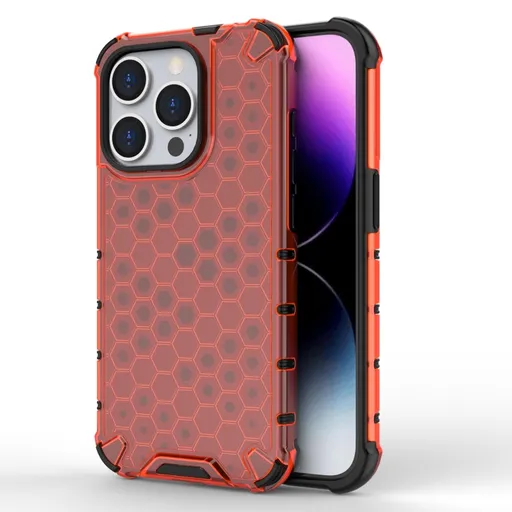 HONEYCOMB Ochranný kryt Apple iPhone 15 Pro červený