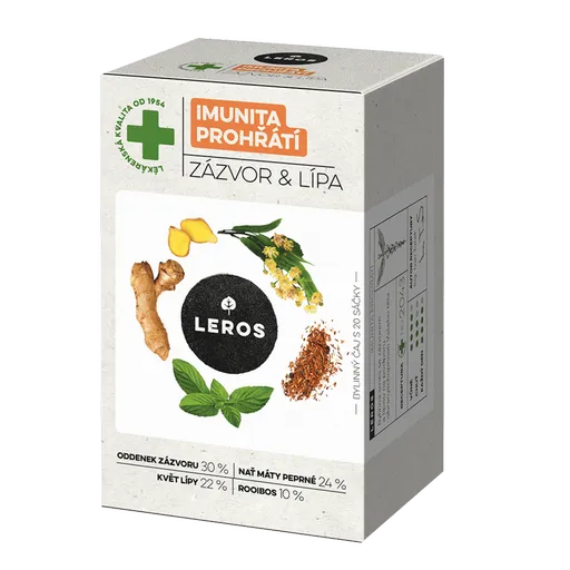 LEROS Imunita prehriatie Zázvor&Lipa 20 vrecúšok