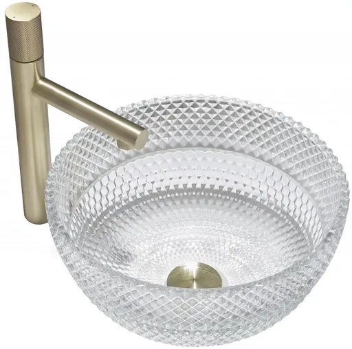 MEXEN - Dora sklenené umývadlo na dosku 34 x 34, transparent 24113400