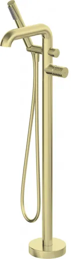 DEANTE - Silia Hexa kartáčované zlato Vaňová batéria, voľne stojaca, so sprchovacím setom BHS_R17M