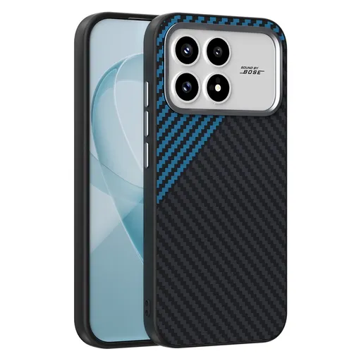 ABEEL C CARBON Ochranný kryt pre POCO F8 Pro BLACK-BLUE