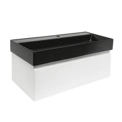 Kúpeľňová skrinka s umývadlom SAT Evolution 98x30x44,8 cm biela matná SATEVO100WMU2B