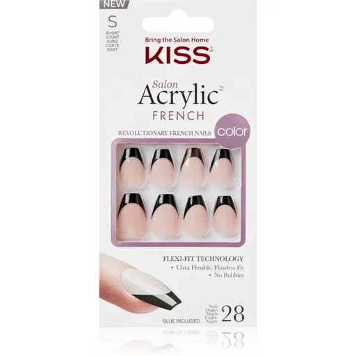 KISS Acrylic French Color umelé nechty Flame 28 ks