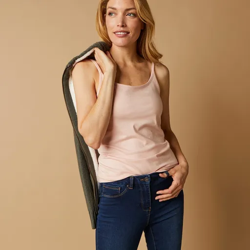 Top z bio bavlny s tenkými ramienkami