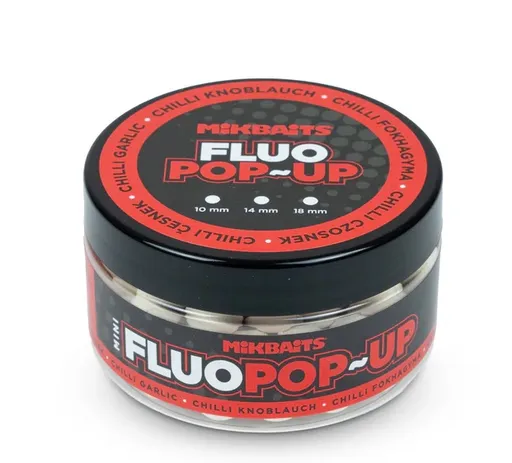 Mikbaits mini plávajúce boilie fluo 100 ml 10 mm - chilli cesnak