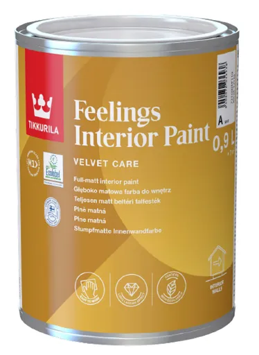 Feelings Interior Paint - plne matná umývateľná farba (zákazkové miešanie) TVT X487 - plaster 0,9 l