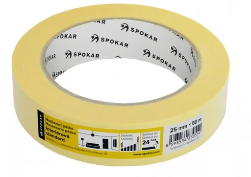 SPOKAR - Maliarska maskovacia páska STANDARD (25 mm x 50 m)