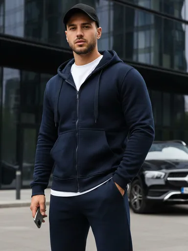 Pánska mikina v granátovej farbe (bx2195)