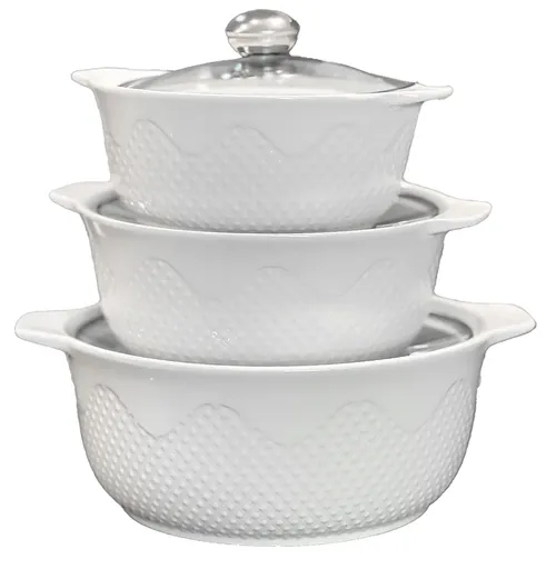 MAKRO - Misa 3ks s pokrievkou, 2L, 1,2L,0,8L