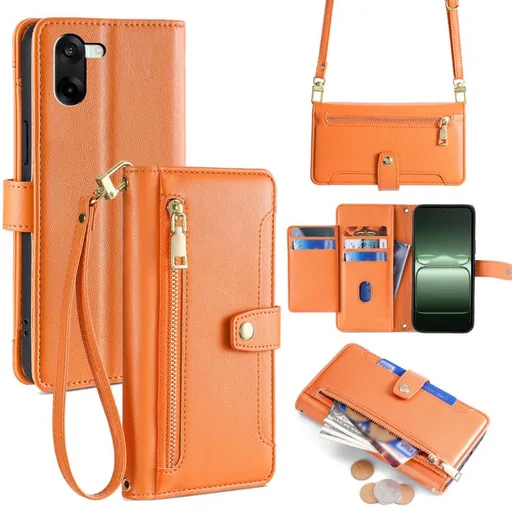 PASTEL Peňaženkové puzdro pre OnePlus Nord CE 5 5G oranžové