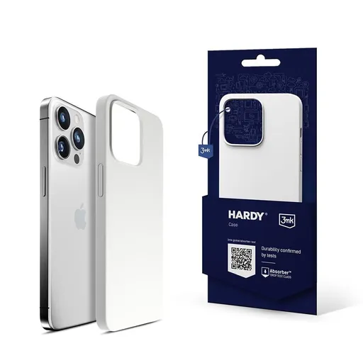 3mk ochranný kryt HARDY Silicone MagCase pre Apple iPhone 15 Pro, Silver-White