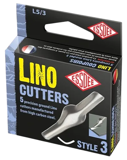 ESSDEE - Oceľové rydlá na lino 5 ks, veľkosť 3