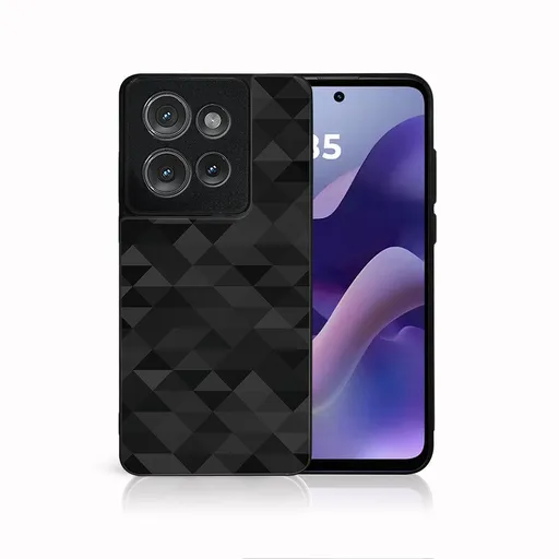 MY ART Ochranný kryt pre Motorola Moto G56 5G BLACK TRIANGLES (232)