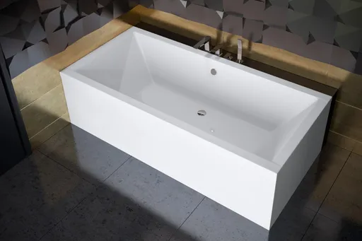 BESCO - Obdĺžniková vaňa QUADRO - Nožičky k vani - S nožičkami, Rozmer vane - 155 × 70 cm VANQAUD155+OLVPINOZ