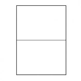 Logo etikety 210mm x 148mm, A4, matné, biele, 2 etikety, 140g/m2, balené po 10 ks, pre inkoustové a laserové tlačiarne