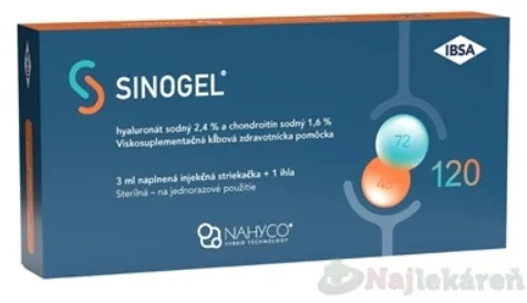 SINOGEL viskoelastický intraartikulárny roztok injekčný 3 ml