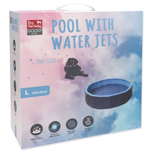 Bazénik Dog Fantasy s vodnými tryskami 160x30cm