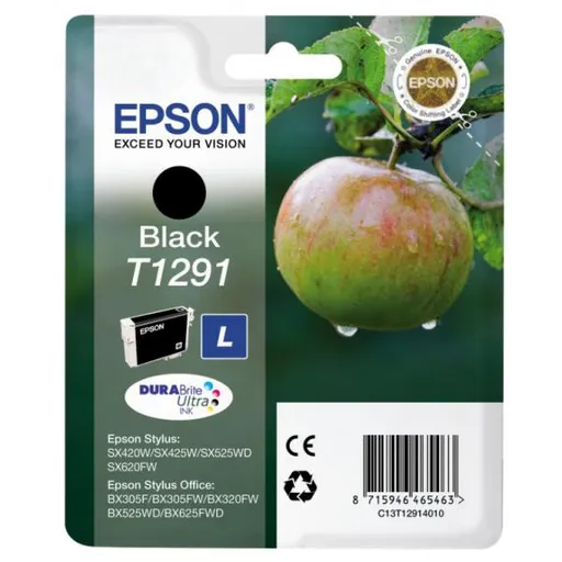 EPSON T1291 (C13T12914011) - originálna cartridge, čierna, 385 strán