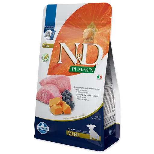 Krmivo N&D Puppy Mini Grain Free Pumpkin Lamb & Blueberry 0,8kg
