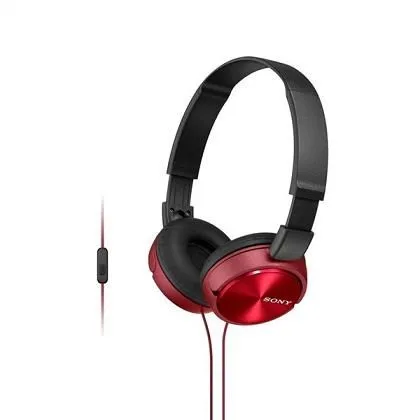 SONY stereo slúchadlá MDR-ZX310AP, červená