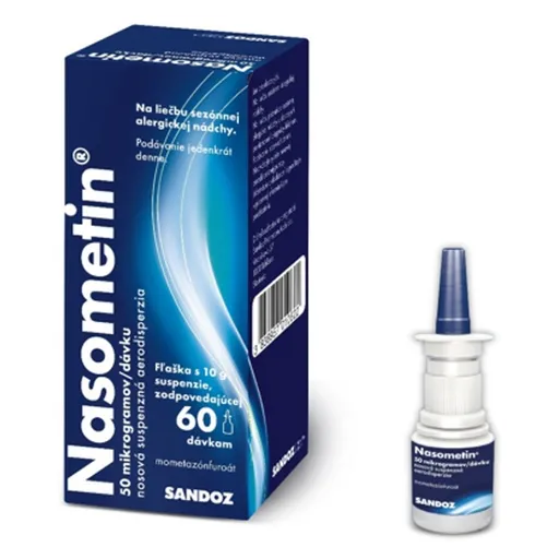 NASOMETIN 50 μg/dávku nosová suspenzná aerodisperzia 10 g 60 dávok