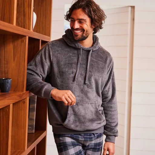 Fleecová mikina s kapucňou