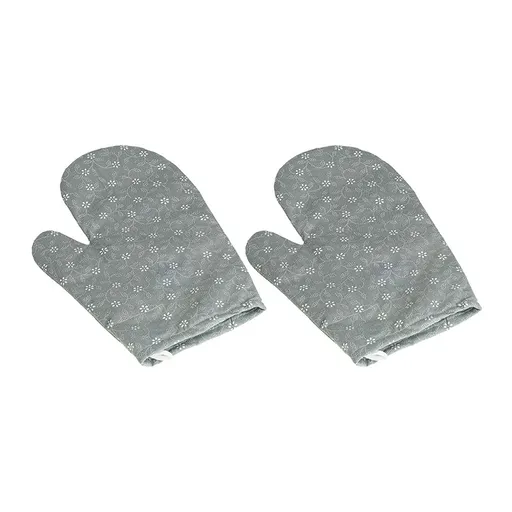 Bellatex Kuchyňská chňapka Pnoucí kvítek šedá , 28x 18 cm, 2 ks