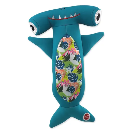 DOG FANTASY Vodná hračka Plávajúci žralok tyrkysový 33 cm