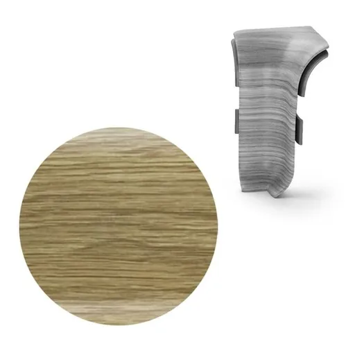 Vnitřní roh k soklu Naturel dub Canyon , PVC dĺžka 0,5 cm, výška hrany 56 mm, NATNGTW77