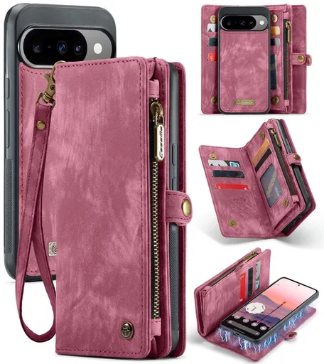 WALLET Ochranný kryt s peňaženkou 2v1 pre Google Pixel 10 / Google Pixel 10 Pro červený