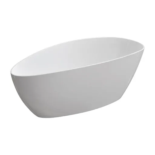 OMNIRES - BARCELONA M+ Voľne stojaca vaňa, 156 x 71 cm, biela lesk BARCELONA156BP