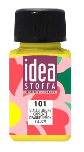 MAIMERI IDEA STOFFA - Farby na textil 101 - opaque lemon yellow, 60 ml