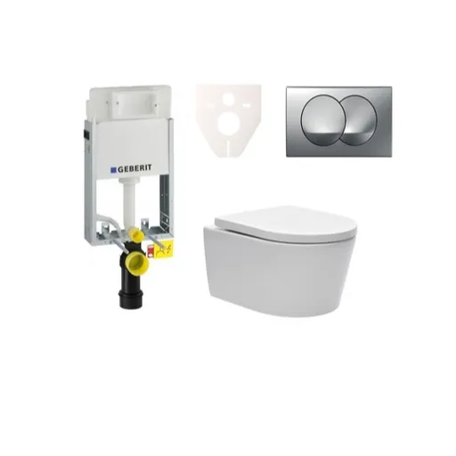 Cenově zvýhodněný závěsný WC set Geberit k zazdění + WC SAT Brevis SIKOGE1W72