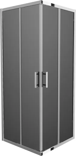 MEXEN - Rio sprchovací kút štvorec 80x80, grafit, chróm 860-080-080-01-40