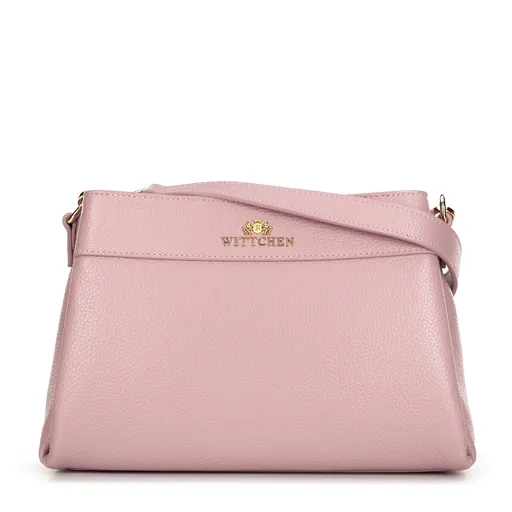 Damska torebka crossbody trapezowa różowa 99-4E-622-P