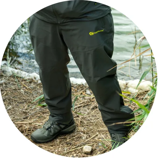 Ridgemonkey nohavice apearel thermapro waterproof shell trousers green - xxxl