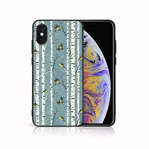 MY ART Kryt s vianočným dizajnom Apple iPhone X / XS BIRCH (072)