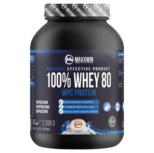 MAXXWIN 100% Whey protein 80 cappucino 2200 g